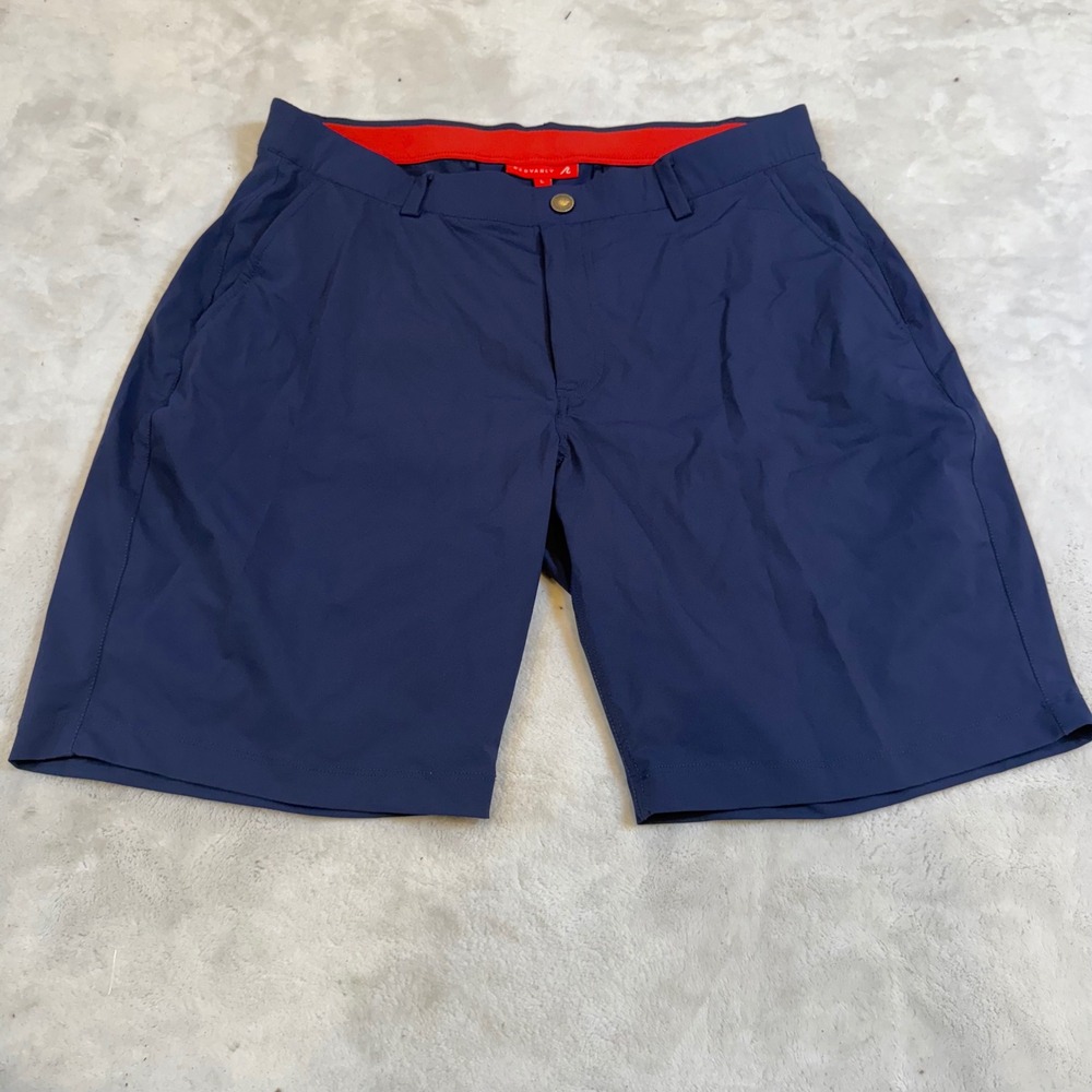 Redvanly Mens Navy Blue Golf Shorts Size Large Stretch Performance Activewear